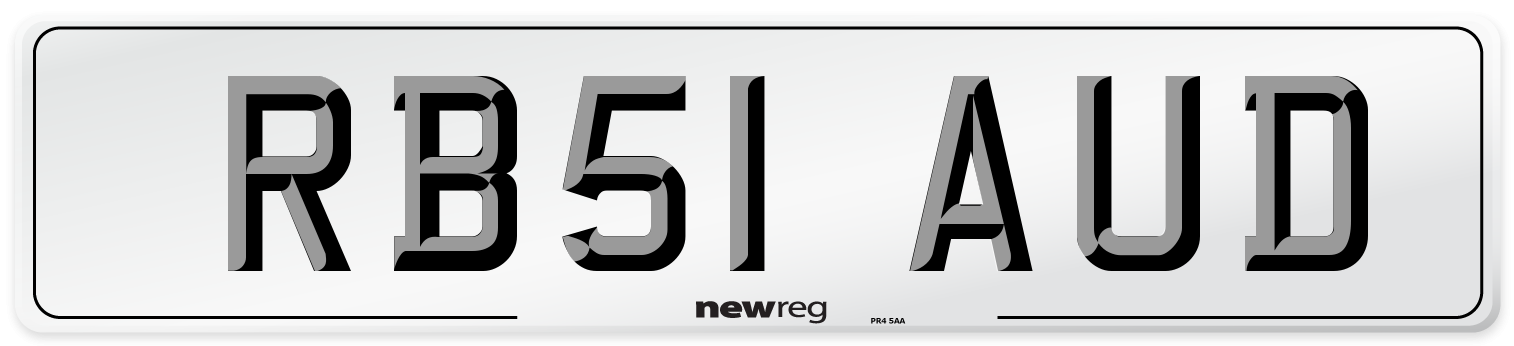 RB51 AUD Number Plate from New Reg